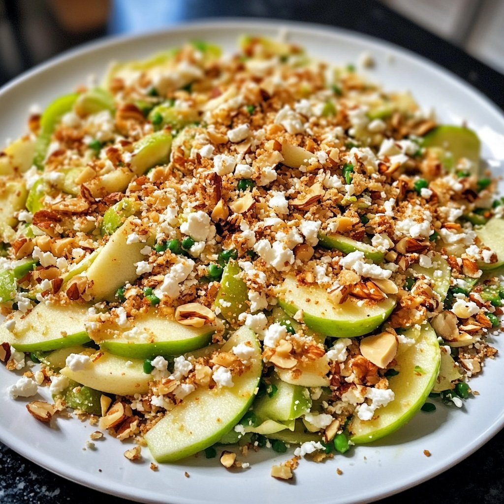 Brokkoli-Salat mit Äpfeln, Nüssen & Feta – Knackig & frisch