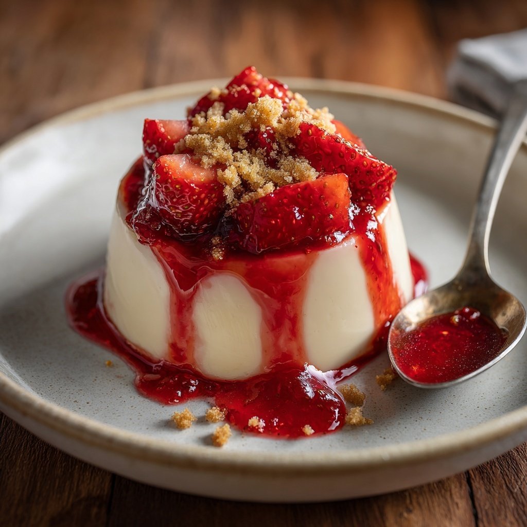 Erdbeer Panna Cotta Mit Fruchtspiegel