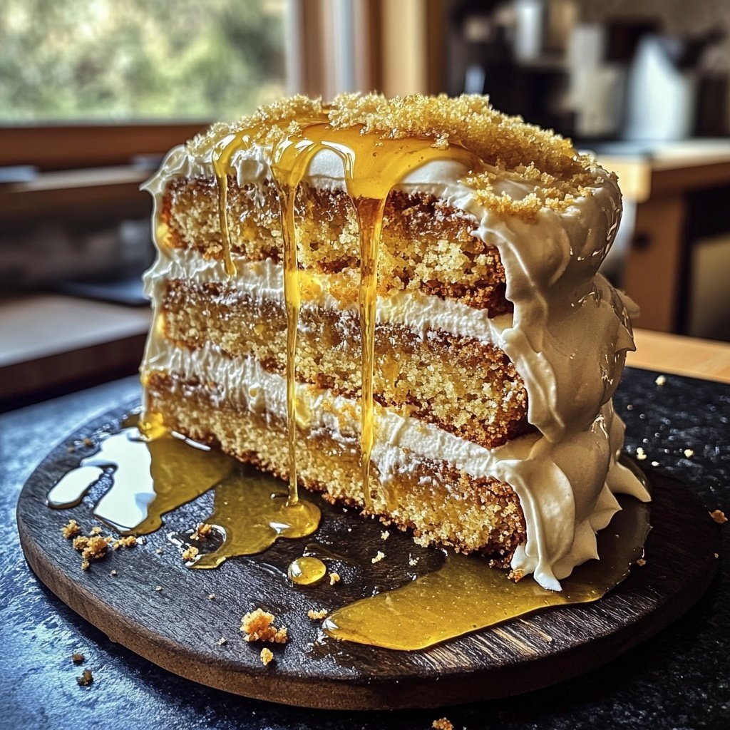 Honigtorte mit Milchmädchencreme