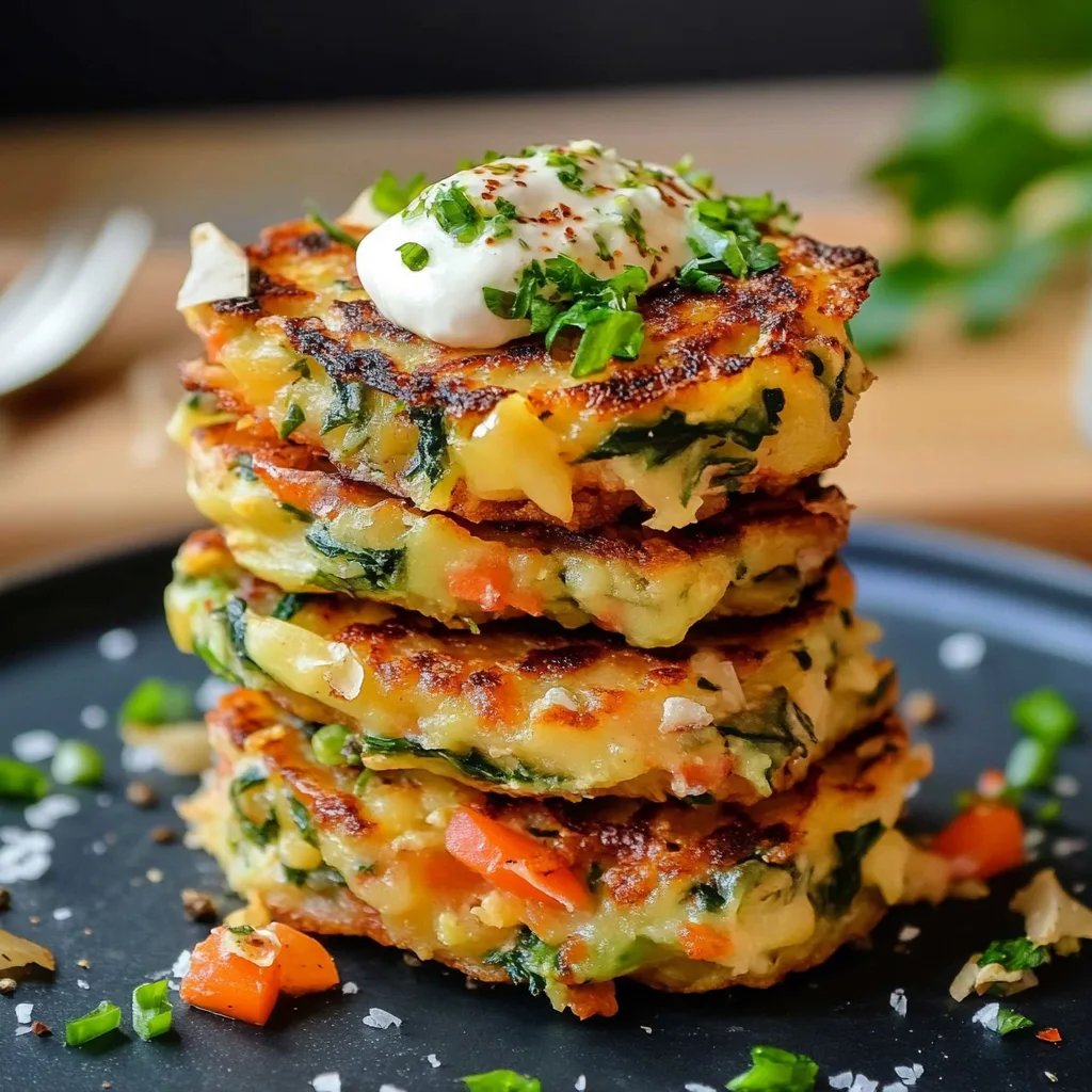 Schnelle und knusprige Gemüsepuffer