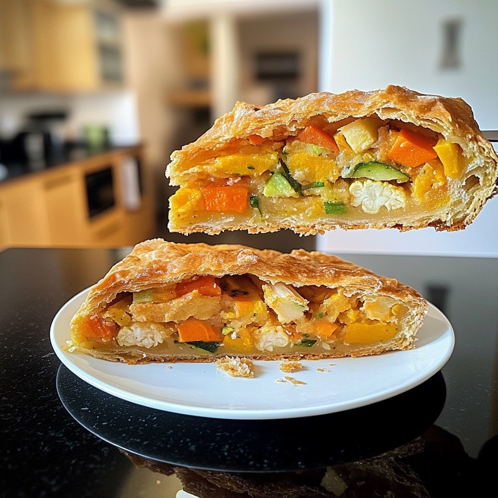 Gemüsestrudel mit Kräuterdip