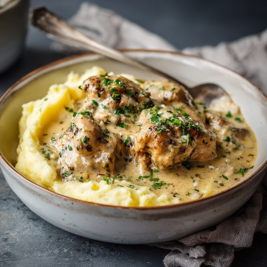 Hausmannskost Cremiges Hähnchen mit Kartoffelpüree