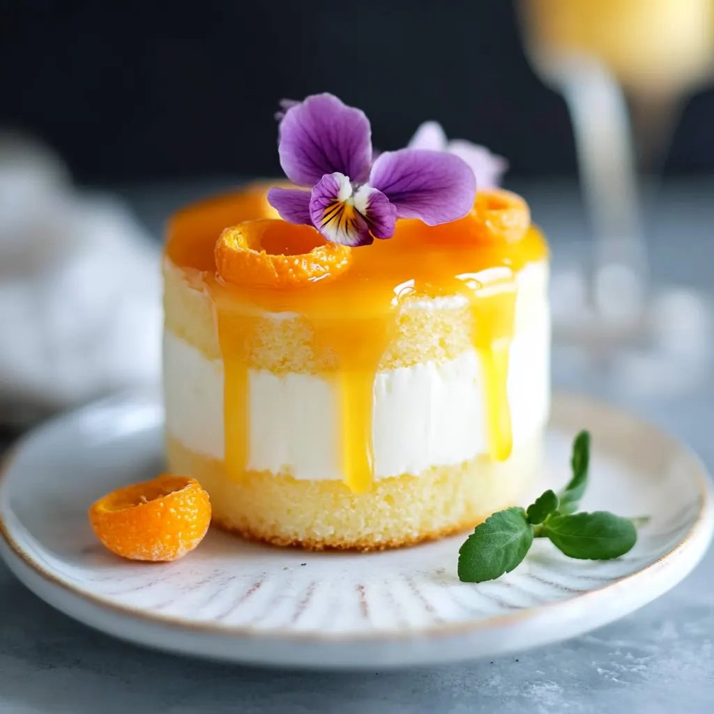 Mini-Kuchen mit süßer Orangenmarmelade