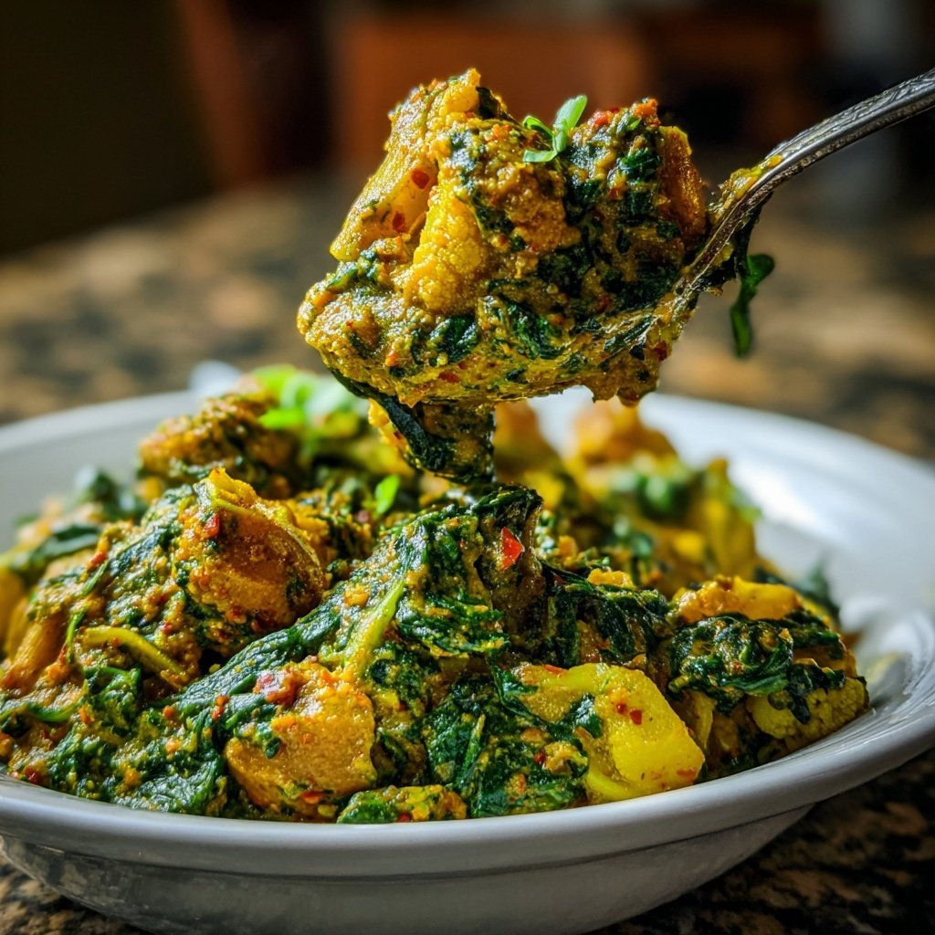 Blumenkohl Curry Mit Spinat