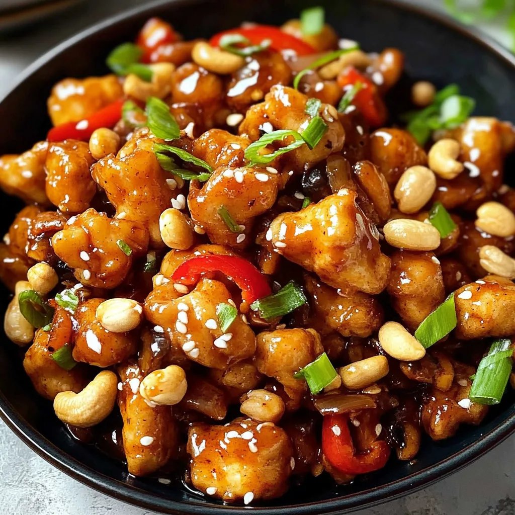 Einfaches authentisches Cashew-Hähnchen