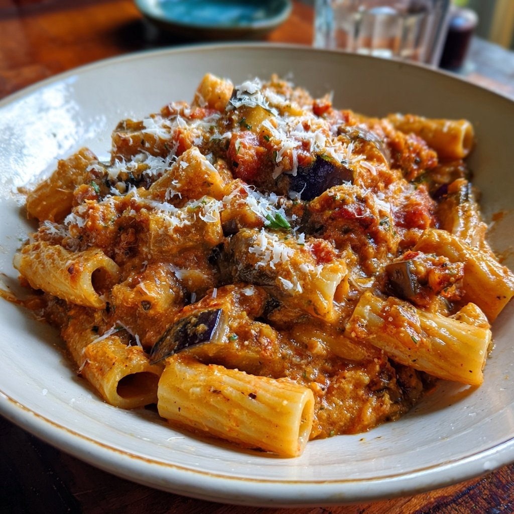 Internationale Küche Italienische Pasta alla Norma