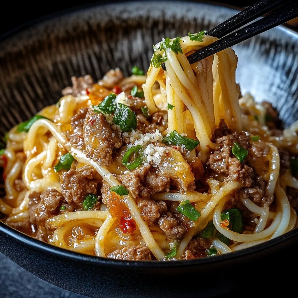 Asiatische Hackfleisch-Spaghetti
